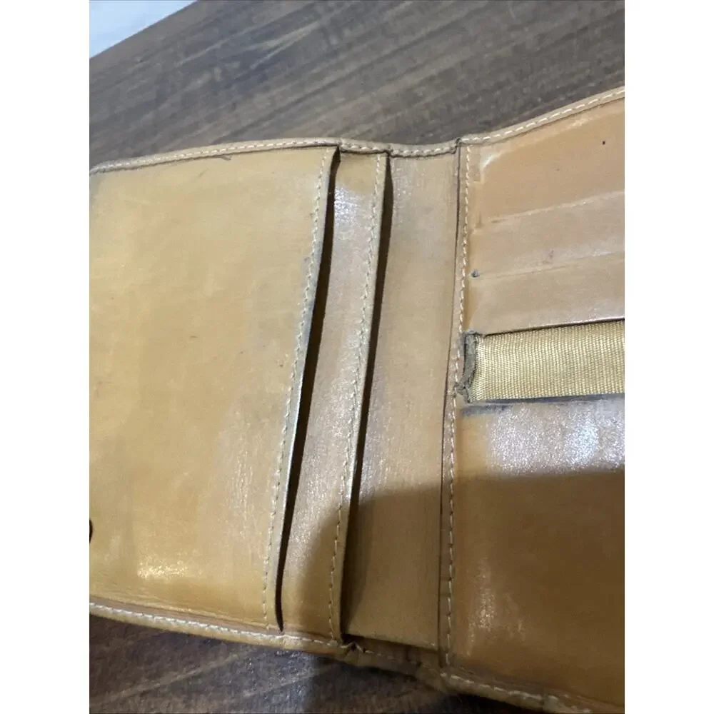 FENDI VINTAGE ZUCCA FF CANVAS LEATHER WALLET BIFOLD COIN CARD ITALY BROWN